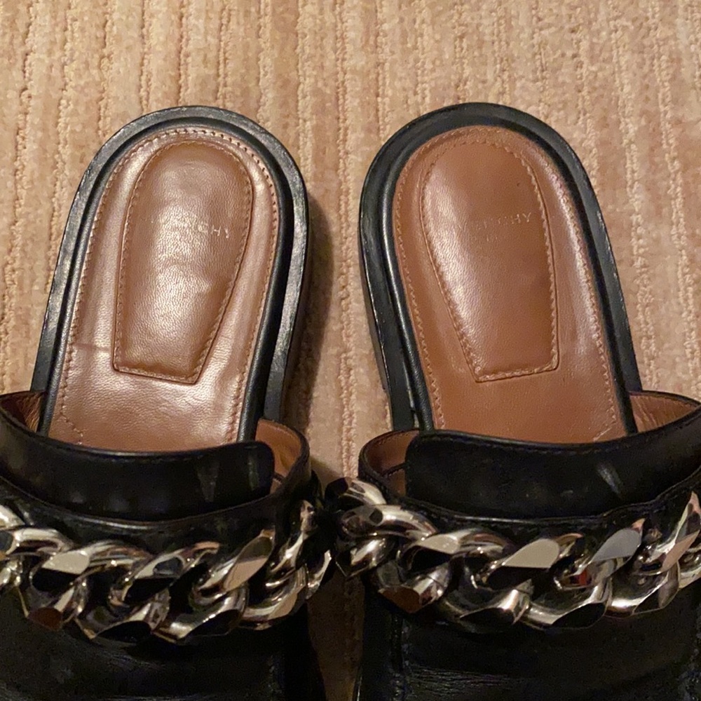 Authentic Givenchy Black Leather Slides - image 2